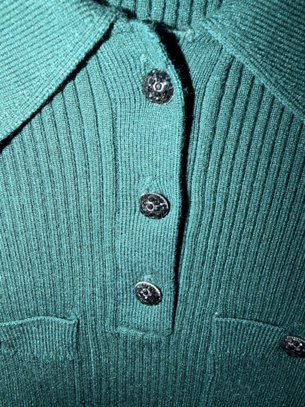 Halogen® Rib Polo Sweater - Picture 3 of 6